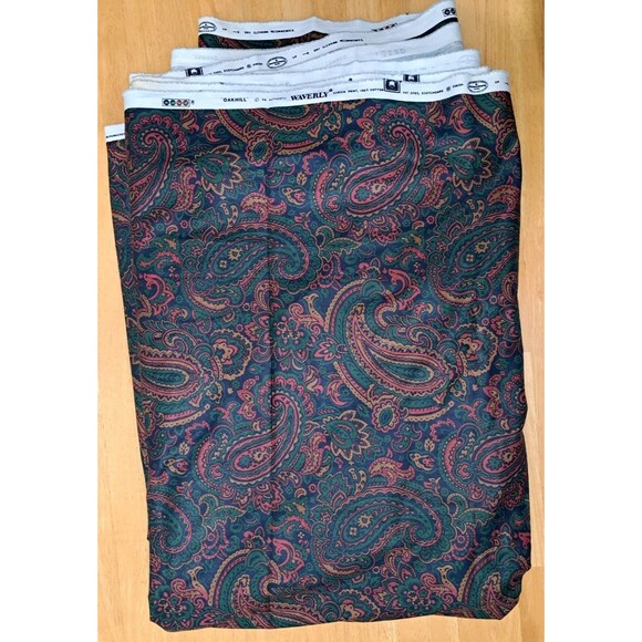 VTG Waverly “OAKHILL” Paisley Screen Print Cotton Fabric Approx 14.7 Yards - Picture 1 of 11
